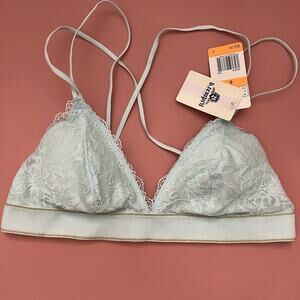 NEW b.tempt’d by Wacoal Lace Encounter Bralette Light Blue Saltwater Slide Small